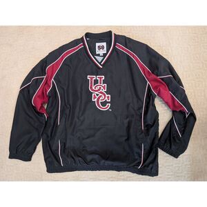 South Carolina USC Gamecocks Pullover Mens XXL Black Windbreaker G3 58